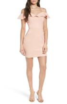 Women's Love, Nickie Lew Ruffle Cold Shoulder Dress - Pink