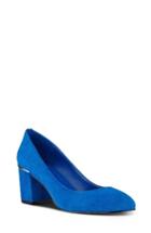 Women's Nine West Astor Block Heel Pump M - Blue