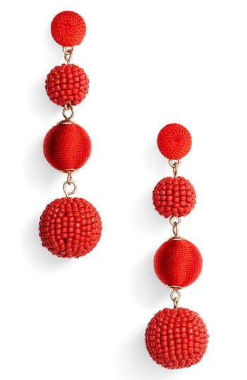 Women's Tasha Mixed Bead & Thread Drop Earrings