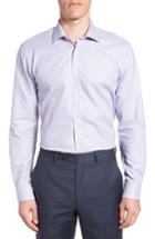 Men's Ted Baker London Bigbenn Trim Fit Dot Dress Shirt .5 - 32/33 - Purple