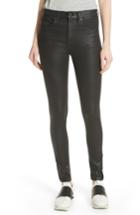 Women's Rag & Bone/jean Coated High Waist Skinny Jeans - Black