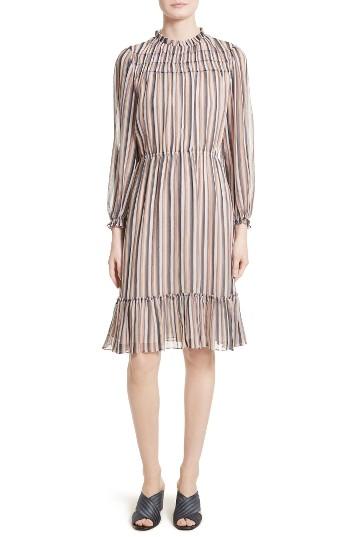 Women's Derek Lam 10 Crosby Stripe Ruffle Dress