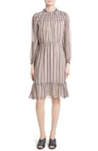 Women's Derek Lam 10 Crosby Stripe Ruffle Dress