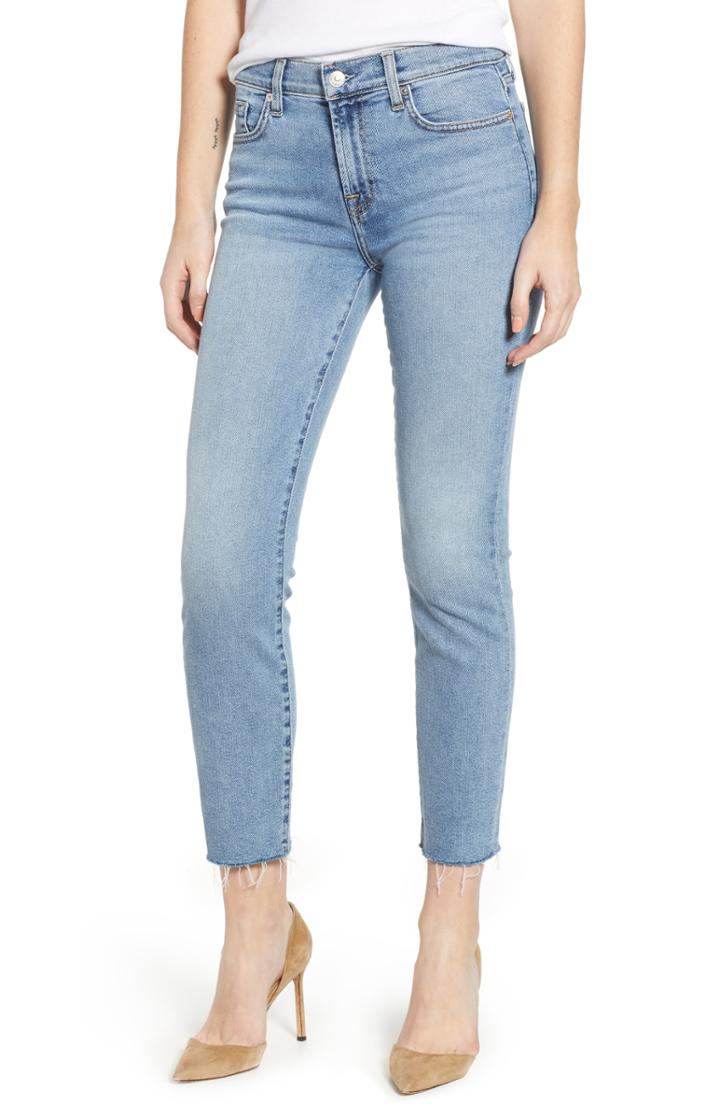 Women's 7 For All Mankind Roxanne Raw Hem Ankle Slim Jeans
