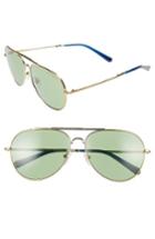 Women's Tory Burch 58mm Foldable Aviator Sunglasses - Gold