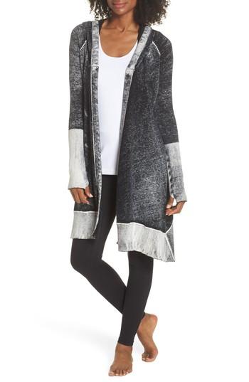 Women's Blanc Noir Huntress Hooded Cardigan - Black
