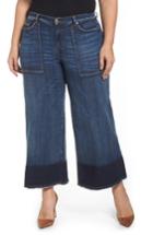 Women's Ashley Graham X Marina Rinaldi Idioma Super Stretch Wide Leg Jeans - Blue
