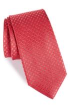 Men's Nordstrom Men's Shop Oxford Dot Silk Tie, Size - Red