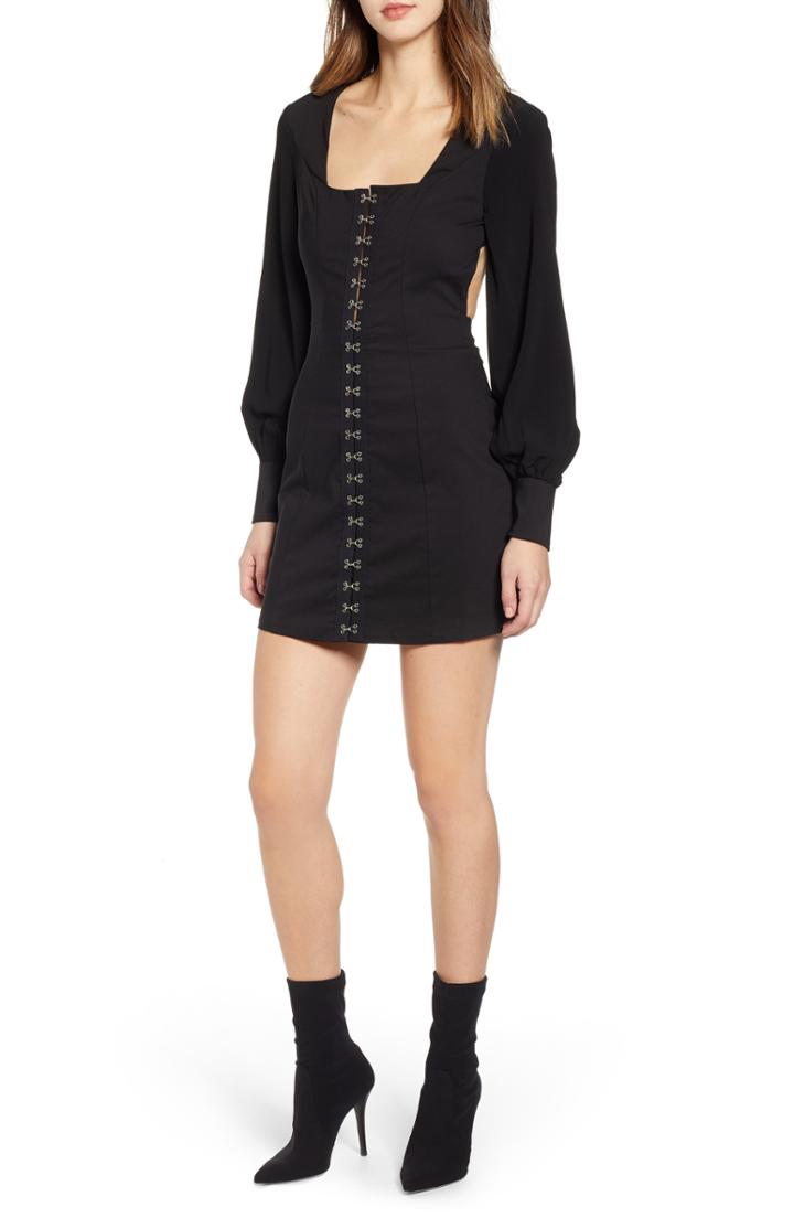 Women's Tiger Mist Cheri Front Closure Minidress - Black