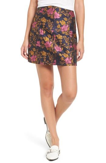 Women's Leith High Waist Floral Print Miniskirt - Blue