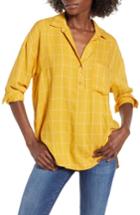 Women's Slouchy Pullover Shirt - Yellow