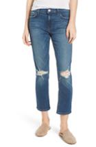 Women's Current/elliott The High Waist Crop Straight Leg Jeans - Blue