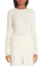 Women's Partow Cable Knit Wool Sweater - Ivory