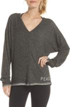 Women's Good Hyouman Peace & Love Pullover Sweater - Grey