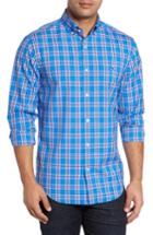 Men's Vineyard Vines Tucker Chandler Pond Classic Fit Plaid Sport Shirt, Size - Blue