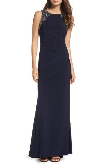 Women's Vince Camuto Beaded Gown - Blue