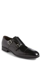 Men's Salvatore Ferragamo Defoe Double Monk Strap Shoe .5 M - Black