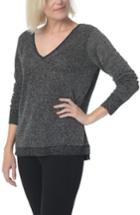 Women's Nydj Double V-neck Sweater, Size - Black