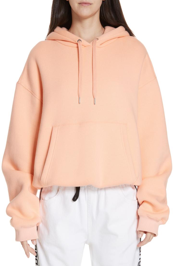 Women's T By Alexander Wang Dense Fleece Hoodie - Coral