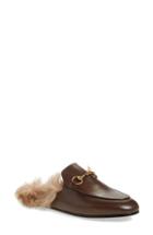 Women's Gucci 'princetown' Genuine Shearling Loafer Mule .5us / 35.5eu - Brown