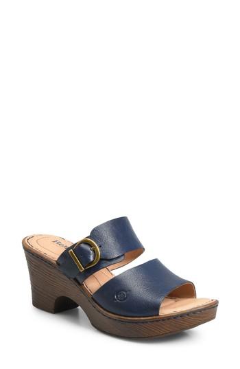 Women's B?rn Carrabelle Platform Sandal M - Blue
