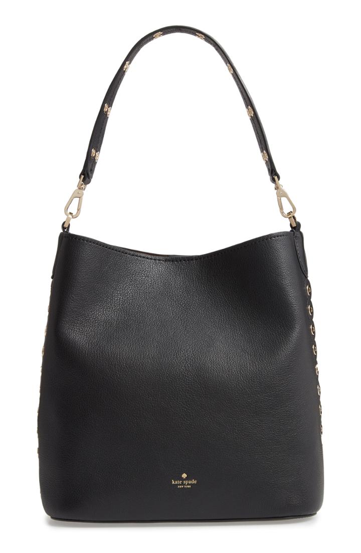 Kate Spade New York Atlantic Avenue Libby Grommet Leather Tote - Black