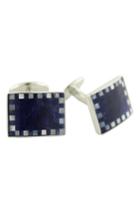 Men's David Donahue Sterling Silver, Sodalite & Mother-of-pearl Cuff Links
