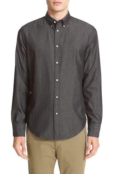 Men's Rag & Bone Yokohama Trim Fit Chambray Sport Shirt