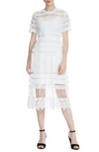 Women's Maje Roseray Lace Midi Dress - White