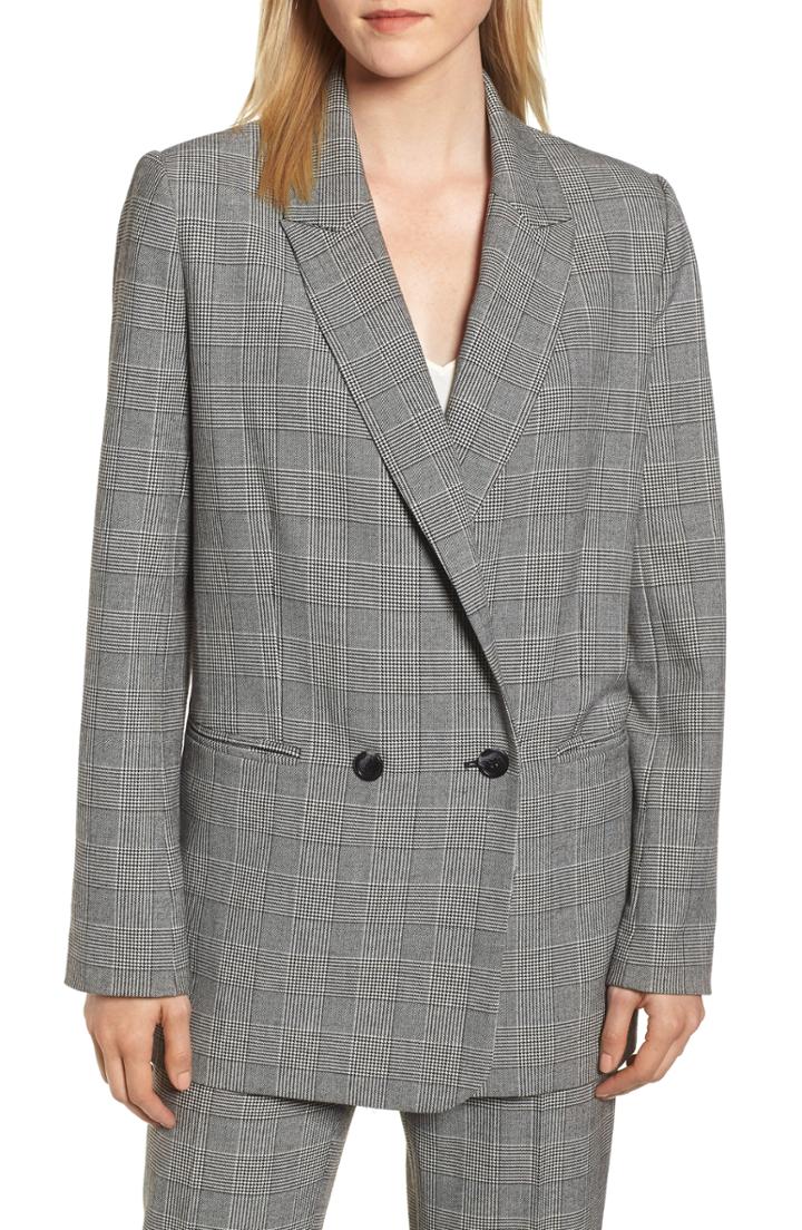 Women's Rebecca Minkoff Maurina Glen Plaid Double Breasted Jacket