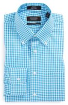 Men's Nordstrom Men's Shop Classic Fit Non-iron Gingham Dress Shirt .5 - 35 - Purple (online Only)