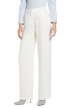 Women's Something Navy Pleated Wide Leg Trousers - Ivory