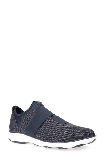 Men's Geox Nebula 45 Banded Slip-on Sneaker Us / 39eu - Blue