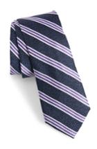 Men's 1901 Stripe Silk Tie, Size - Purple