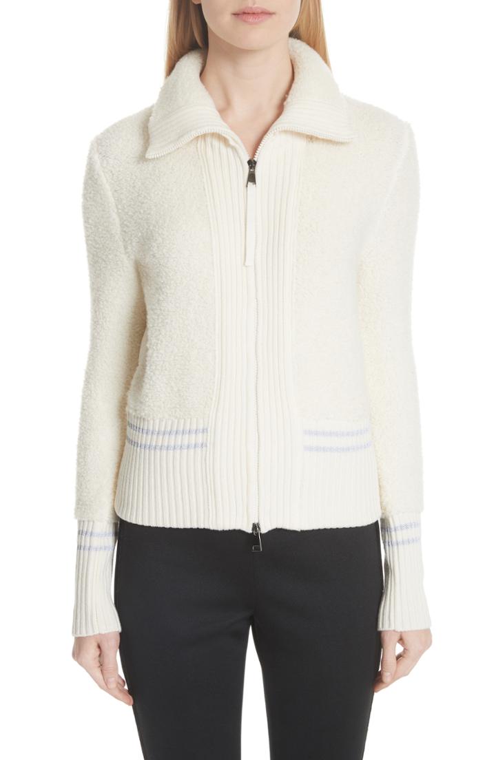 Women's Moncler Quilted Down & Knit Cardigan