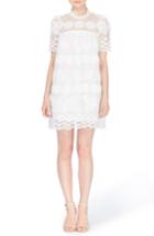 Women's Catherine Catherine Malandrino Mona Embroidered Lace Shift Dress - White