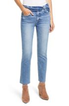 Women's Paige Hoxton Sash High Waist Ankle Straight Leg Jeans - Blue