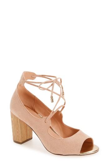 Women's Athena Alexander Vikki Block Heel Sandal .5 M - Beige