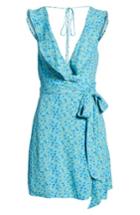 Women's Afrm Jess Wrap Dress - Blue