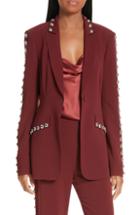 Women's Cinq A Sept Dive Studded Blazer - Red