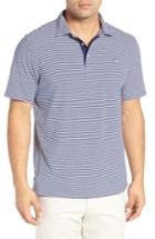 Men's Southern Tide Stripe Jersey Polo - Blue