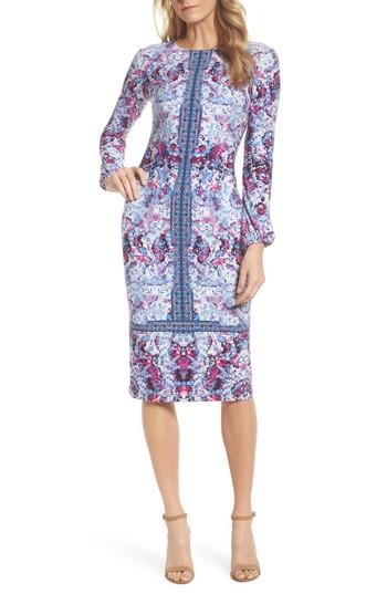 Women's Maggy London Midi Sheath Dress - Purple
