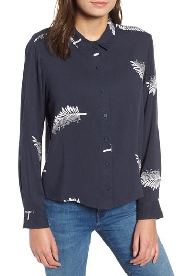 Women's Obey St. Claire Floral Blouse - Blue