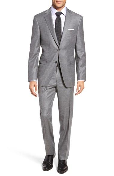 Men's Samuelsohn Beckett Classic Fit Solid Wool & Cashmere Suit
