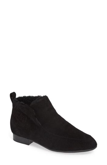 Women's Taryn Rose Brielle Faux Shearling Bootie M - Black