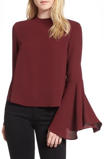 Women's Chelsea28 Bell Sleeve Top, Size - Burgundy