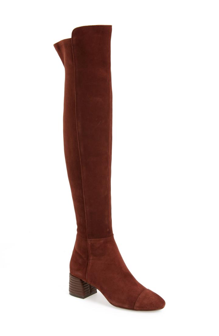 Women's Tory Burch Nina Over The Knee Boot M - Brown