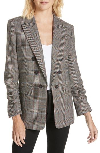 Women's Veronica Beard Beacon Check Dickey Jacket - Beige