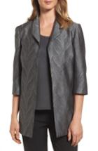 Women's Ming Wang Feather Jacquard Long Jacket