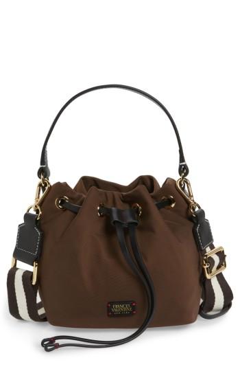 Frances Valentine Small Ann Nylon Bucket Bag - Brown